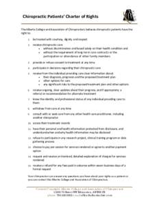 Microsoft Word - ACAC Chiropractic Patient Charter of Rights 2011