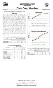 United States Department of Agriculture National Agricultural Statistics Service Great Lakes Region Ohio Crop Weather