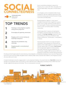 SOCIAL CONNECTEDNESS DASHBOARD RATING Hinders human development