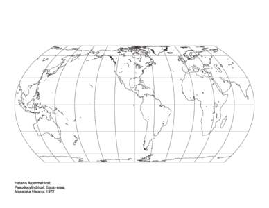 Hatano Asymmetrical; Pseudocylindrical; Equal-area; Masataka Hatano; 1972 