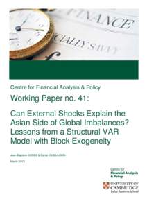 PDF - Can external shocks explain the Asian side of global imbalances? Lessons from a structural VAR model with block exogeneity (WP 41)