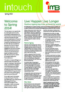 intouch  FINANCIAL PLANNING Spring 2014