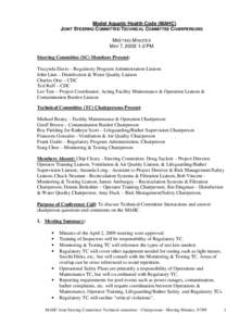 Steering Committee Meeting Minutes[removed]Model Aquatic Health Code