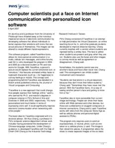 Computer scientists put a face on Internet communication with personalized icon software