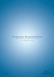 Corporate Responsibility At a Glance 2013 Linde  Corp o rat e pro f i l e