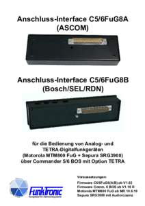 Anschluss-Interface C5/6FuG8A (ASCOM) Anschluss-Interface C5/6FuG8B (Bosch/SEL/RDN)