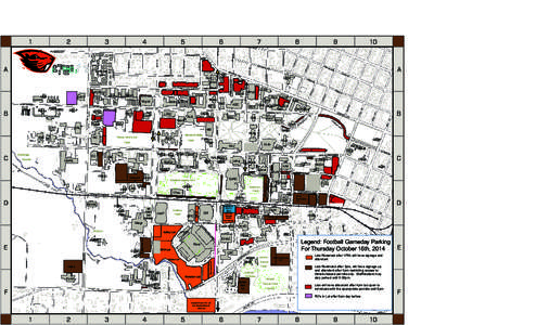 Football Parking Map Thursday Night Game