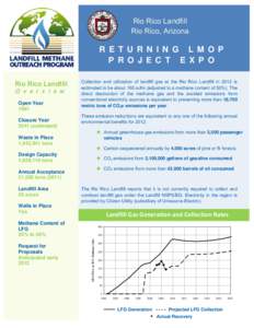 LMOP Project Expo 2012 – Rio Rico Landfill, Arizona