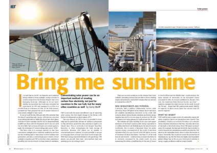 Solar power  Parabolic trough mirrors and pipework  150 MW of parabolic trough CSP plant at Kramer Junction, California