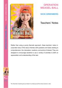 OPERATION WEASEL BALL  NICKI GREENBERG OPERATION WEASEL BALL