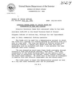 Commercial fishing / United States Department of the Interior / Algonquian peoples / First Nations / Indigenous peoples of the Americas / Gillnetting / Grand Traverse Band of Ottawa and Chippewa Indians / Fishing