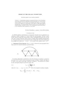 PROOF OF THE ZIG-ZAG CONJECTURE FRANCIS BROWN AND OLIVER SCHNETZ Abstract. A long-standing conjecture in quantum field theory due to Broadhurst and Kreimer states that the amplitudes of the zig-zag graphs are a certain e
