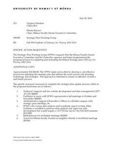 Year of birth missing / Manoa / Strategic planning / University of Hawaii / American Association of State Colleges and Universities / Association of Public and Land-Grant Universities / Virginia Hinshaw