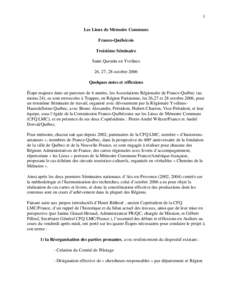 Séminaire de Trappes 26 octobre 2006-Bilan complet