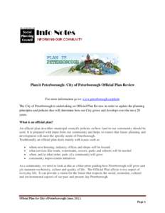 Microsoft Word - Infonote Official Plan for Peterborough