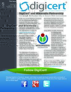 DigiCert SSL Certificate Newsletter May 2012