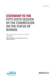 Statement to the Fifty-sixth session of the Commission on the Status of Women