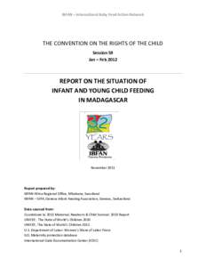 IBFAN – International Baby Food Action Network  THE CONVENTION ON THE RIGHTS OF THE CHILD Session 59 Jan – Feb 2012