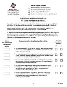 Indicate Regional Compact: Midwestern Higher Education Compact New England Board of Higher Education Southern Regional Education Board Western Interstate Commission for Higher Education