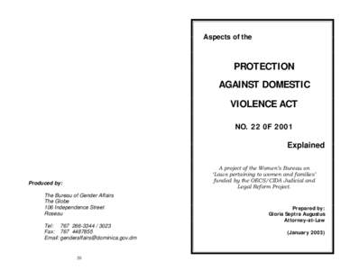 Booklet on Protection Against Domestic Violence Act.pub