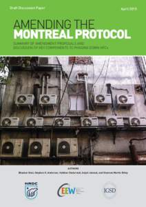 Draft Discussion Paper  April 2015 AMENDING THE MONTREAL PROTOCOL
