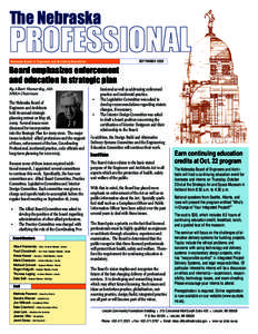 The Nebraska  PROFESSIONAL SEPTEMBER[removed]Nebraska Board of Engineers and Architects Newsletter