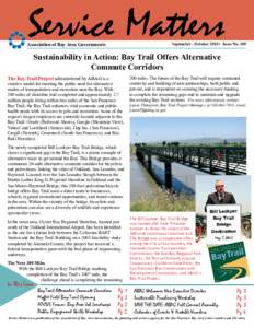 September - October 2010 • Issue No[removed]Association of Bay Area Governments Sustainability in Action: Bay Trail Offers Alternative Commute Corridors