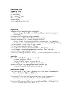 Microsoft Word - Kysar CV 2.doc