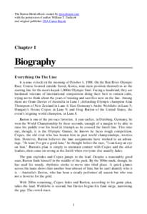 The Barton Mold eBook created by daveyhearn.com with the permission of author William T. Endicott and original publisher USA Canoe Kayak Chapter 1