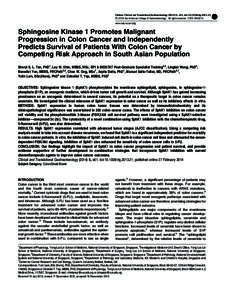 Ribbon symbolism / Carcinogenesis / Prostate cancer / Cancer staging / Cancer / Breast cancer / Colorectal cancer / Polyp / Sphingosine-1-phosphate / Medicine / Oncology / Gastrointestinal cancer