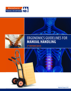 ERGONOMICS GUIDELINES FOR MANUAL HANDLING 2nd EDITION (2010)