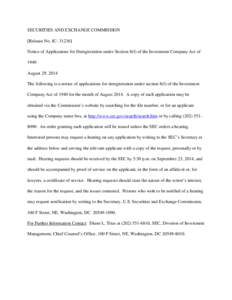 Financial regulation / Financial services / Economy of the United States / Kohlberg Kravis Roberts / Investment Company Act / U.S. Securities and Exchange Commission