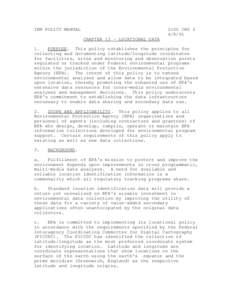 Information Resources Management Policy Manual CHAPTER 13 - LOCATIONAL DATA – April 8, 1991