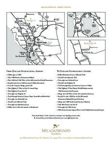 meadowood directions  Sacramento Airport