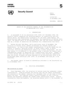 UNITED NATIONS S Security Council Distr.