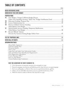 TABLE OF CONTENTS PAGE QUICK-REFERENCE GUIDE	  5