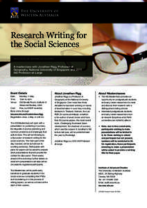 researcher writing with glasses