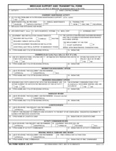 MEDCASE SUPPORT AND TRANSMITTAL FORM 1. ACTIVITY For use of this form, see SB 8-75 MEDCASE; the proponent agency is the OTSG 2. ASSET CONTROL NUMBER