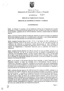 Ministerio cle DesarrotTo Vrbano y Vivienda ACUERDO NoMaría de los Ángeles Duarte Pesantes