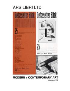 ARS LIBRI LTD  MODERN + CONTEMPORARY ART catalogue 142  7