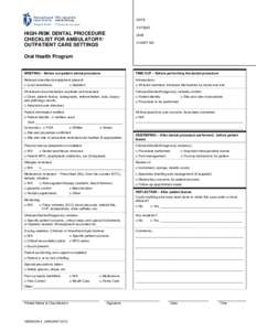 Microsoft Word - High-Risk Dental Procedure Checklist & Guidelines January 5, 2012.doc