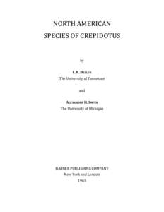 NORTH AMERICAN  SPECIES OF CREPIDOTUS       by 