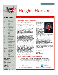 Heights Horizons Activities Calendar: October 2013 1st 8th 15th