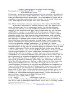 Southern Campaign American Revolution Pension Statements Pension application of John Massey W4724 Lydia fn42NC Transcribed by Will Graves[removed]