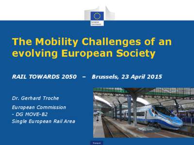 The Mobility Challenges of an evolving European Society RAIL TOWARDS 2050 –