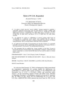 Immigration and Naturalization Service v. Aguirre-Aguirre / Social group / Case law / Law / Sociology / Sociological terms / Immigration and Naturalization Service v. Cardoza-Fonseca / Right of asylum