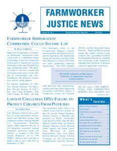 FARMWORKER JUSTICE NEWS Volume 16, No. 1 Farmworker Justice Fund, Inc.