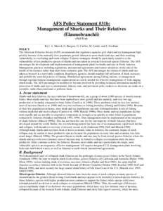 Microsoft Word - Management of Sharks and Their Relatives.doc