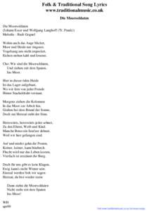 Folk & Traditional Song Lyrics - Die Moorsoldaten