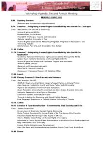 network on Quantitative Methods for Human Rights & Development Workshop Agenda, Second Annual Meeting 4781